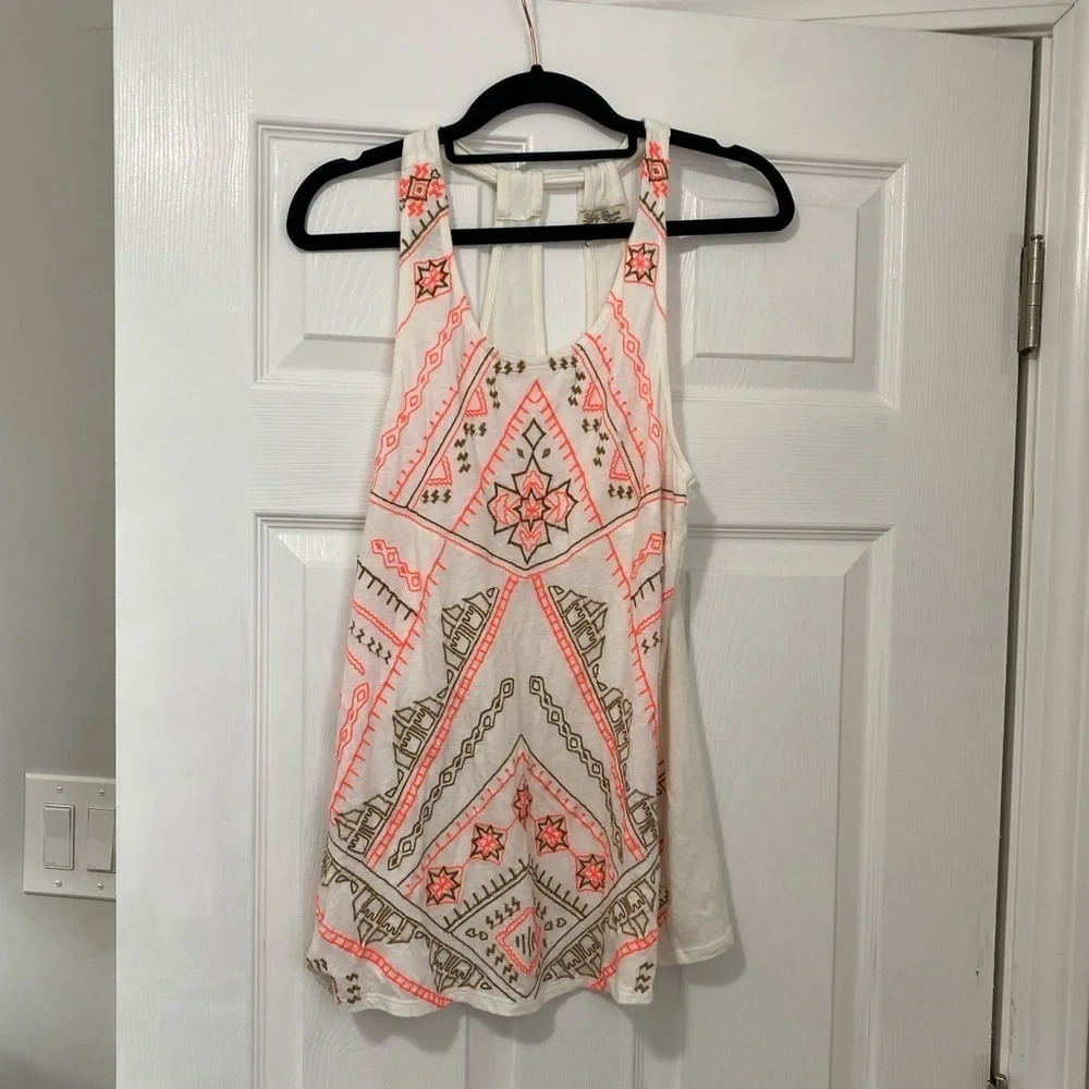 Lucky‎ Brand Tribal Embroidered Tank in Size Small